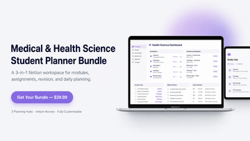 Medical & Health Science Student Planner Bundle