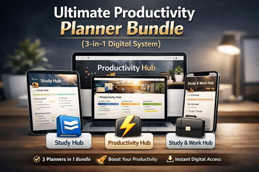 Ultimate 3-in-1 Notion Productivity Planner Bundle